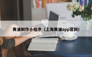 南城黄浦制作小程序（上海黄浦app官网）