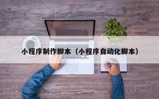 南城小程序制作脚本（小程序自动化脚本）