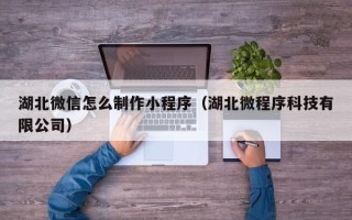 南城湖北微信怎么制作小程序（湖北微程序科技有限公司）